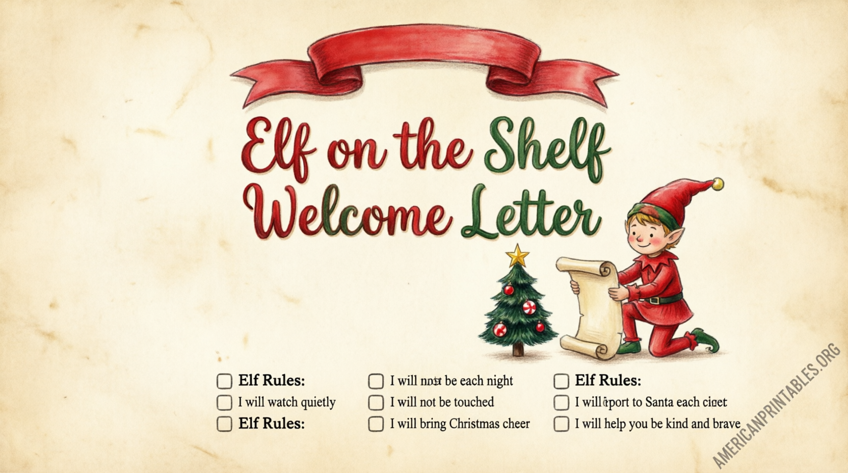 Free Printable Elf on the Shelf Welcome Letter (4)