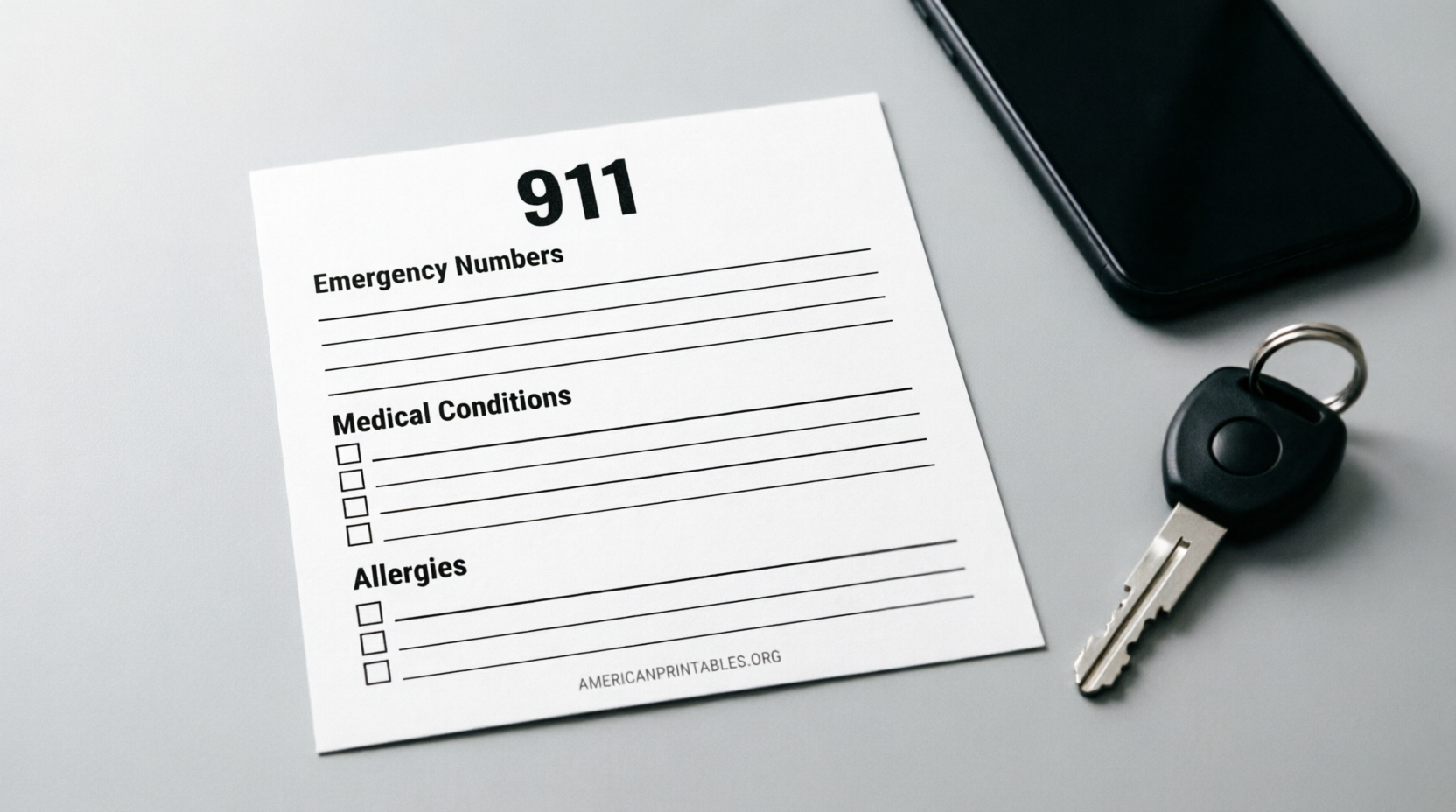 Free Printable Emergency Contact List (2)