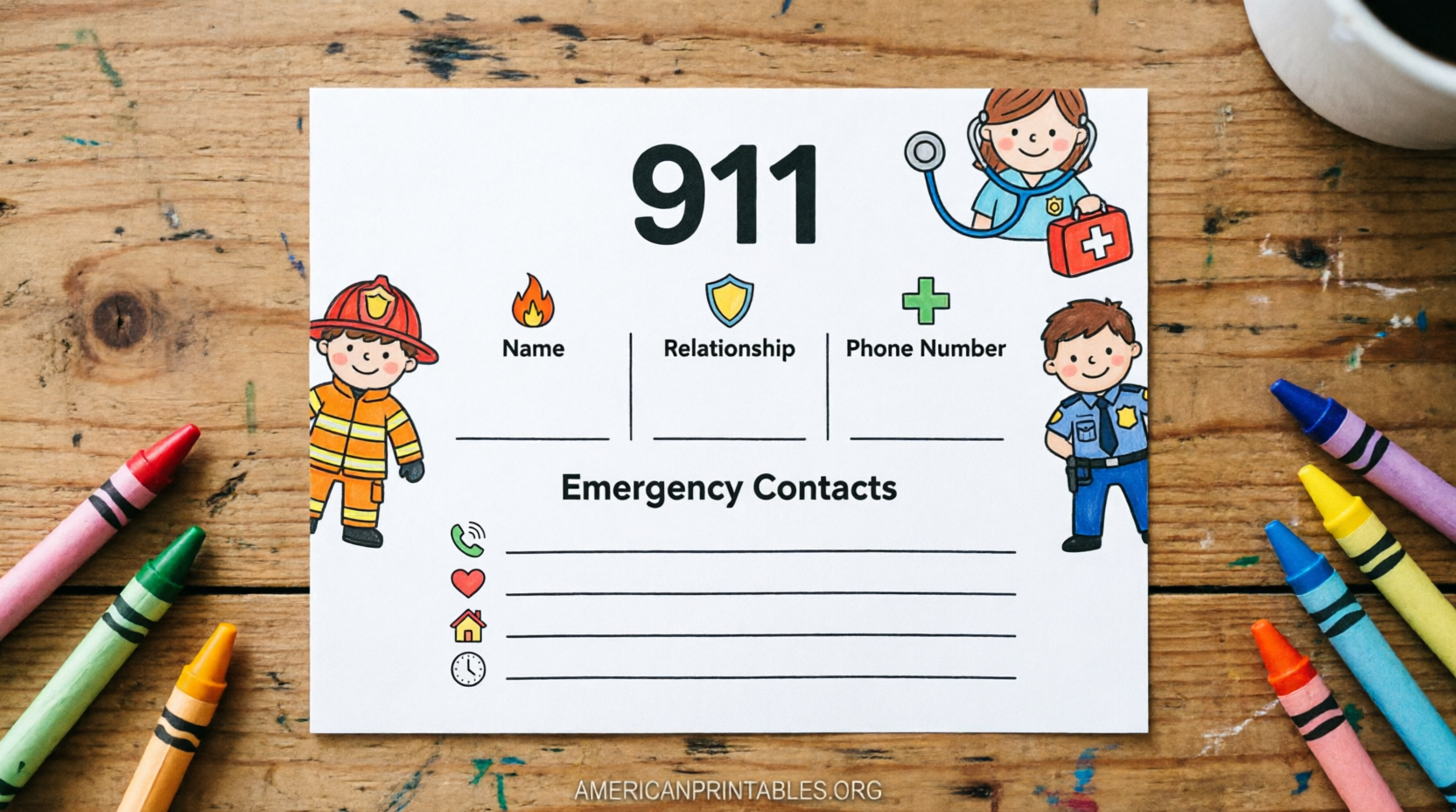 Free Printable Emergency Contact List (4)