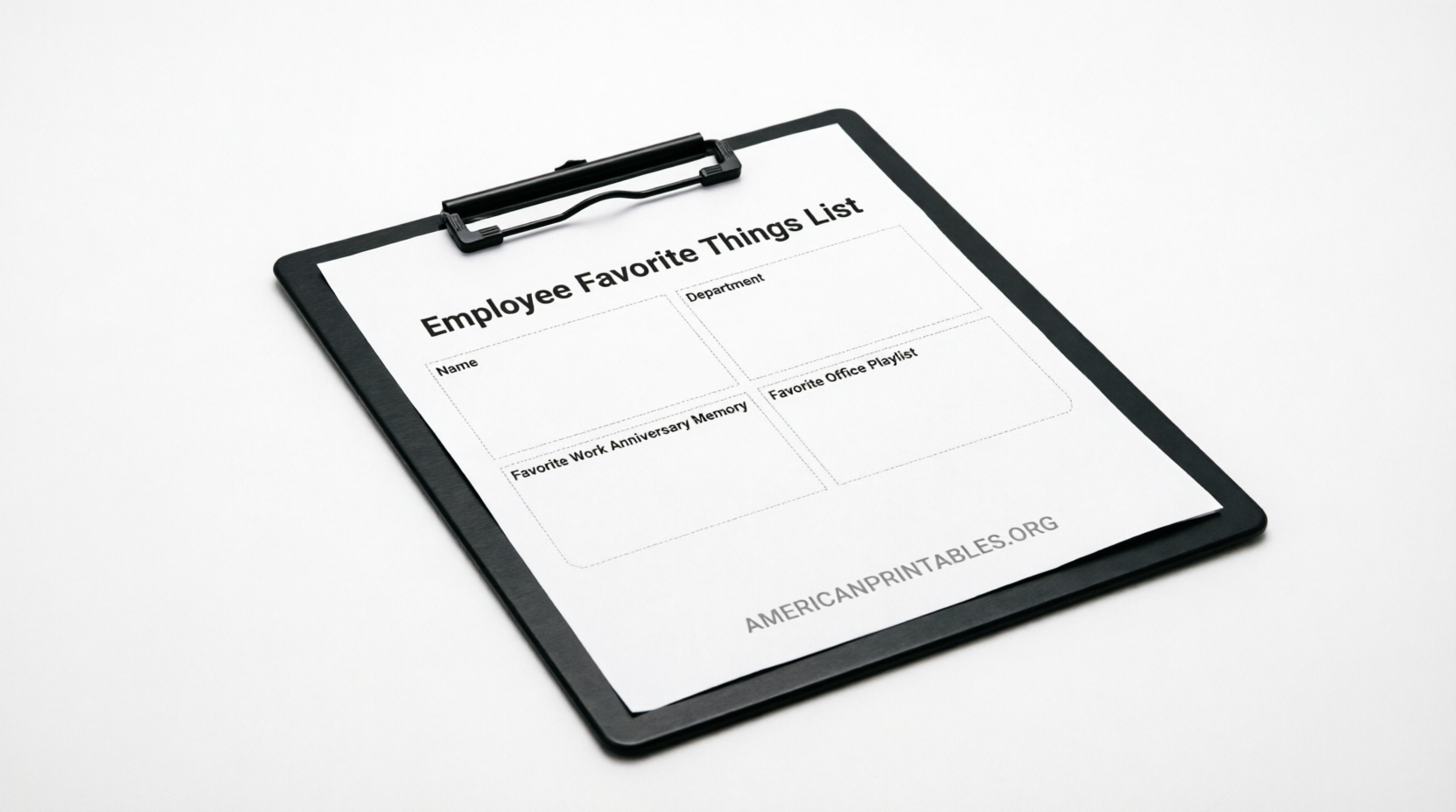 Free Printable Employee Favorite Things List (3)
