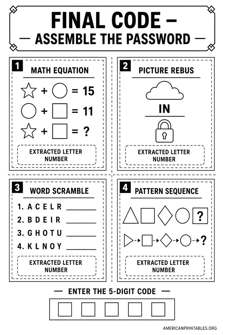 Free Printable Escape Room Puzzles PDF (3)