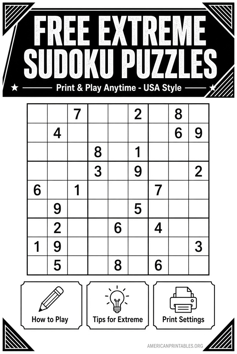 Free Printable Extreme Sudoku Puzzles (2)