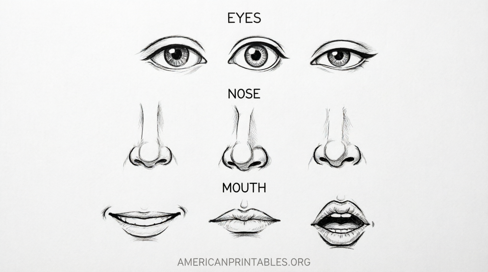 Free Printable Eyes Nose Mouth Templates (3)