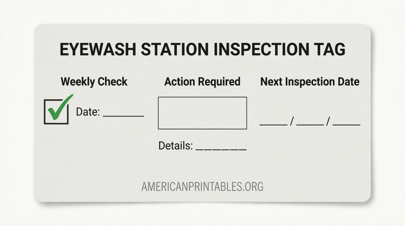 Free Printable Eyewash Station Inspection Tags (3)