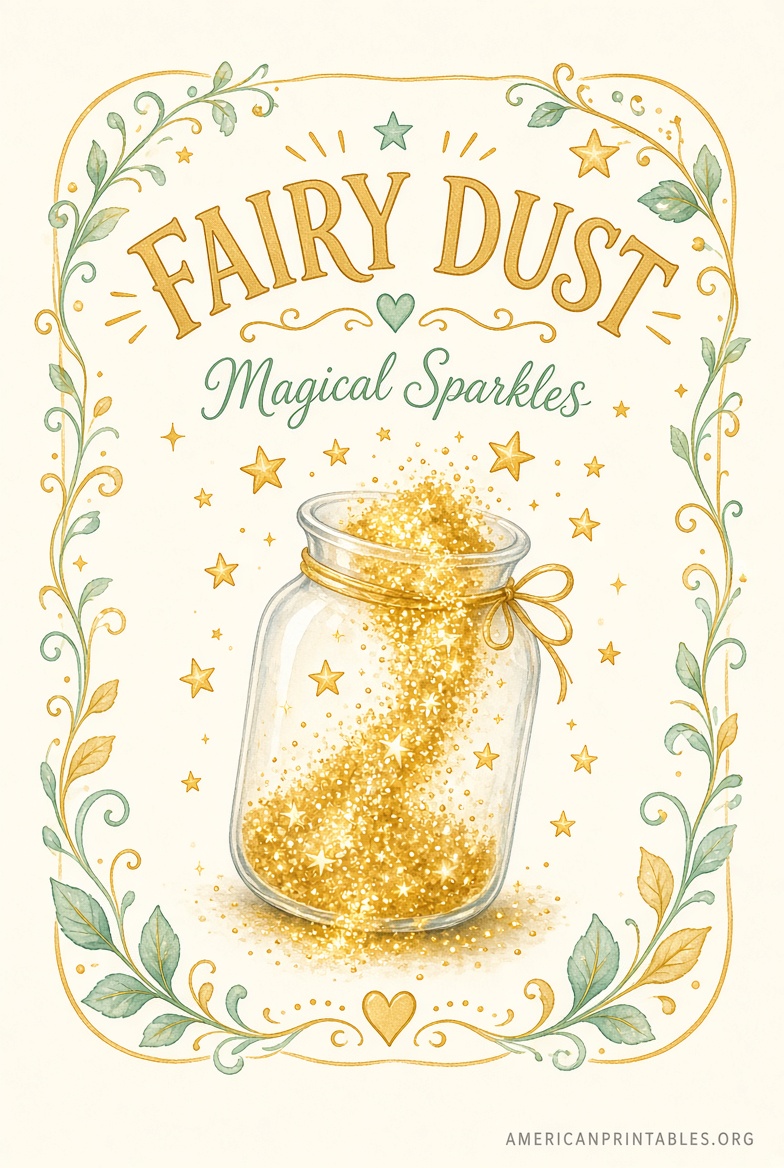 Free Printable Fairy Dust Labels – Instant Download (3)