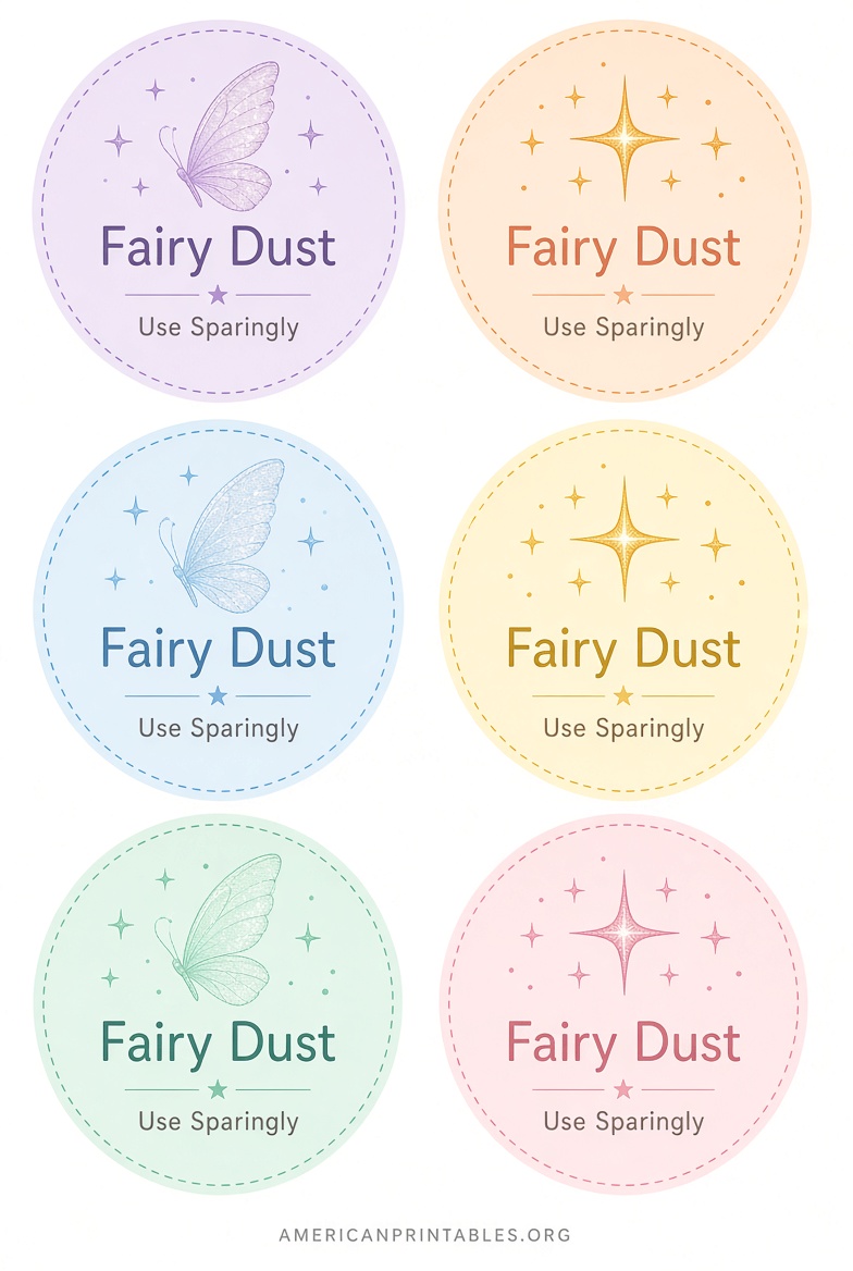 Free Printable Fairy Dust Labels – Instant Download (4)