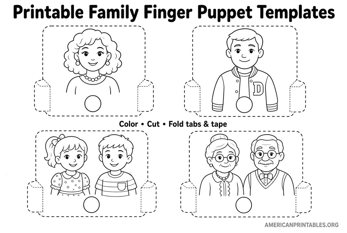 Free Printable Family Finger Puppet Templates (2)