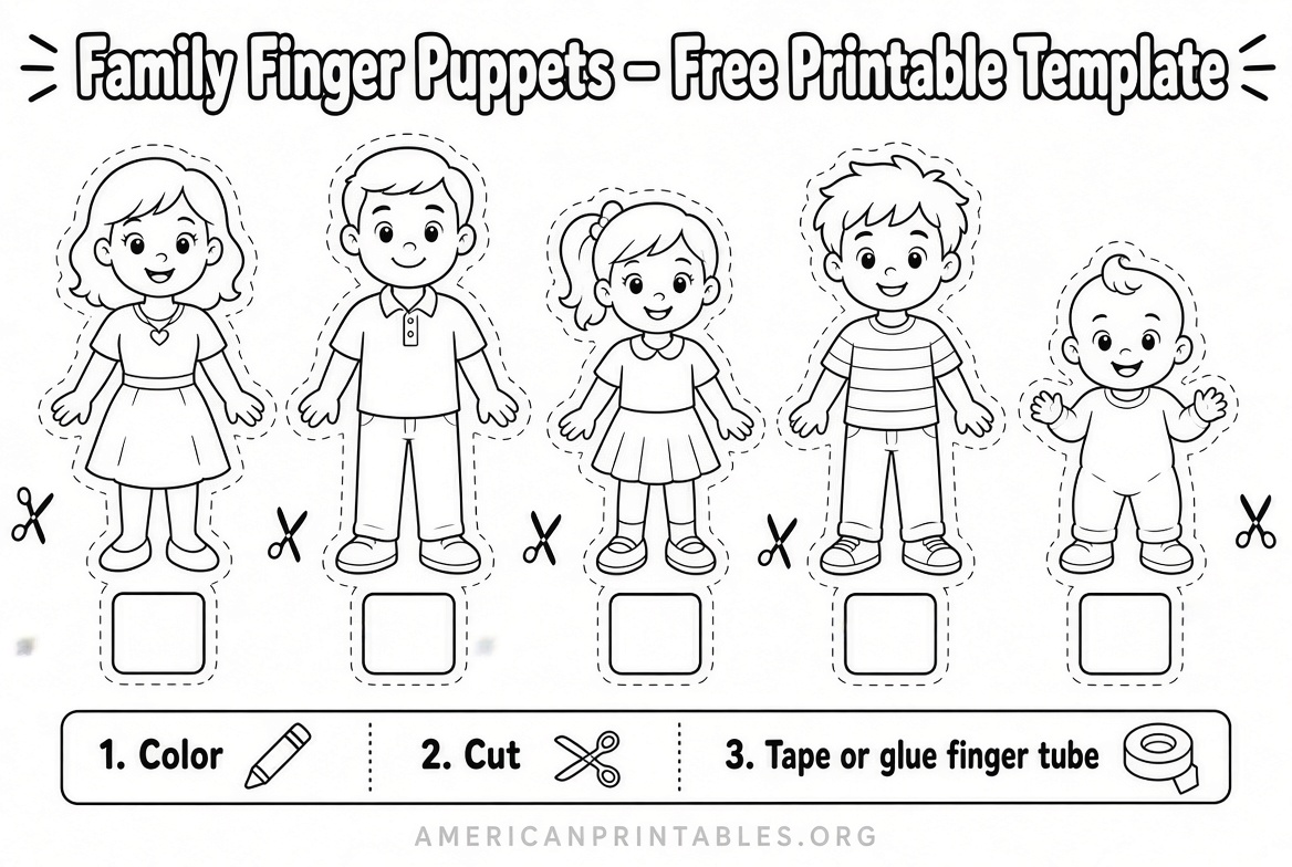 Free Printable Family Finger Puppet Templates (3)