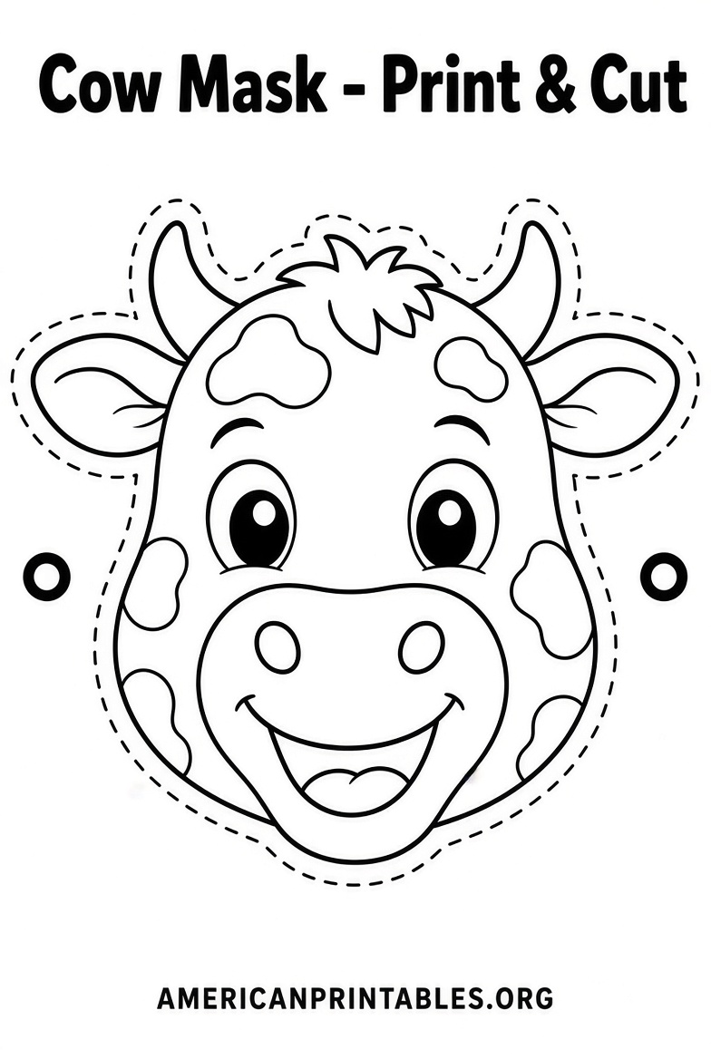 Free Printable Farm Animal Masks for Kids (4)