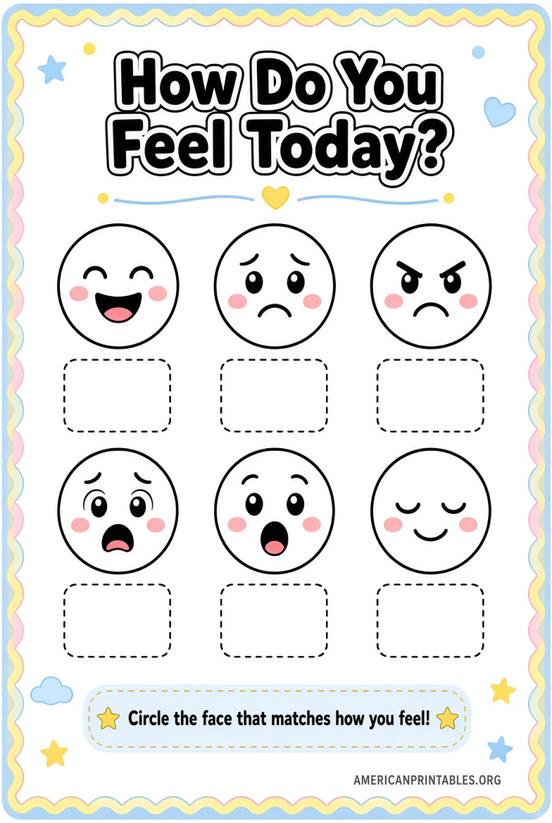 Free Printable Feelings Worksheets for Preschoolers (1)