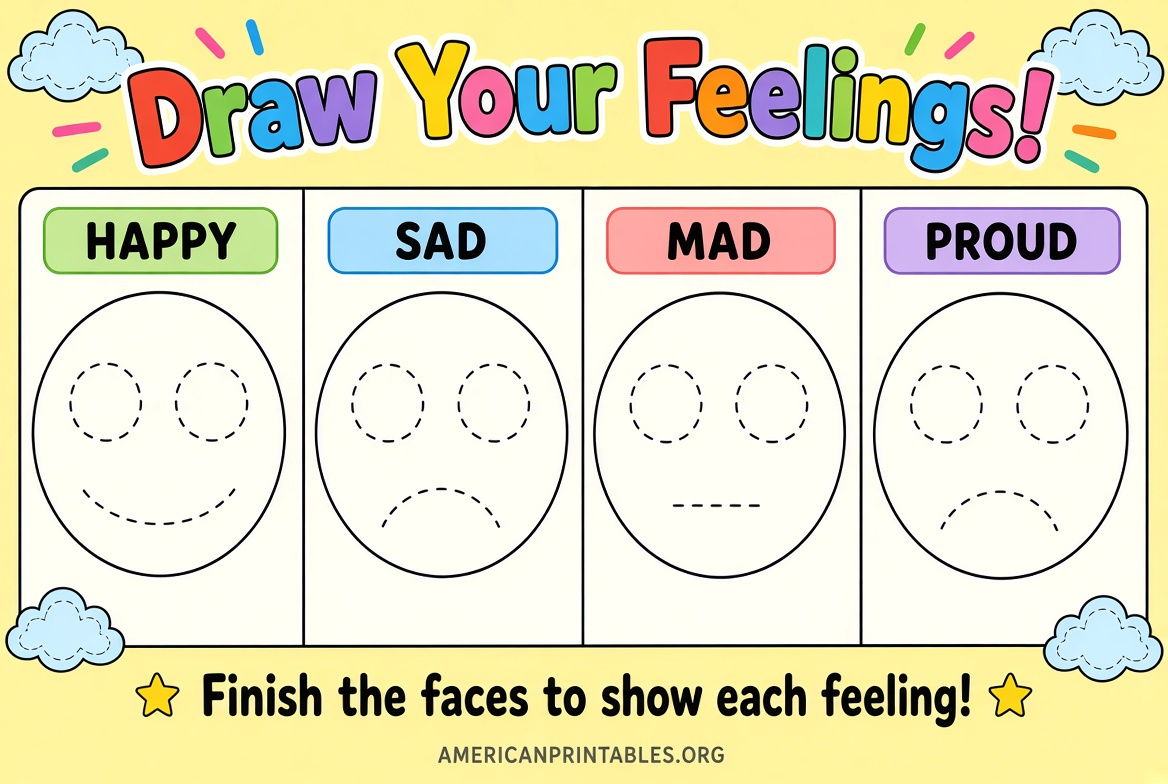 Free Printable Feelings Worksheets for Preschoolers (3)