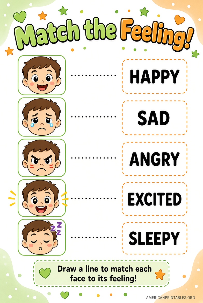 Free Printable Feelings Worksheets for Preschoolers (4)