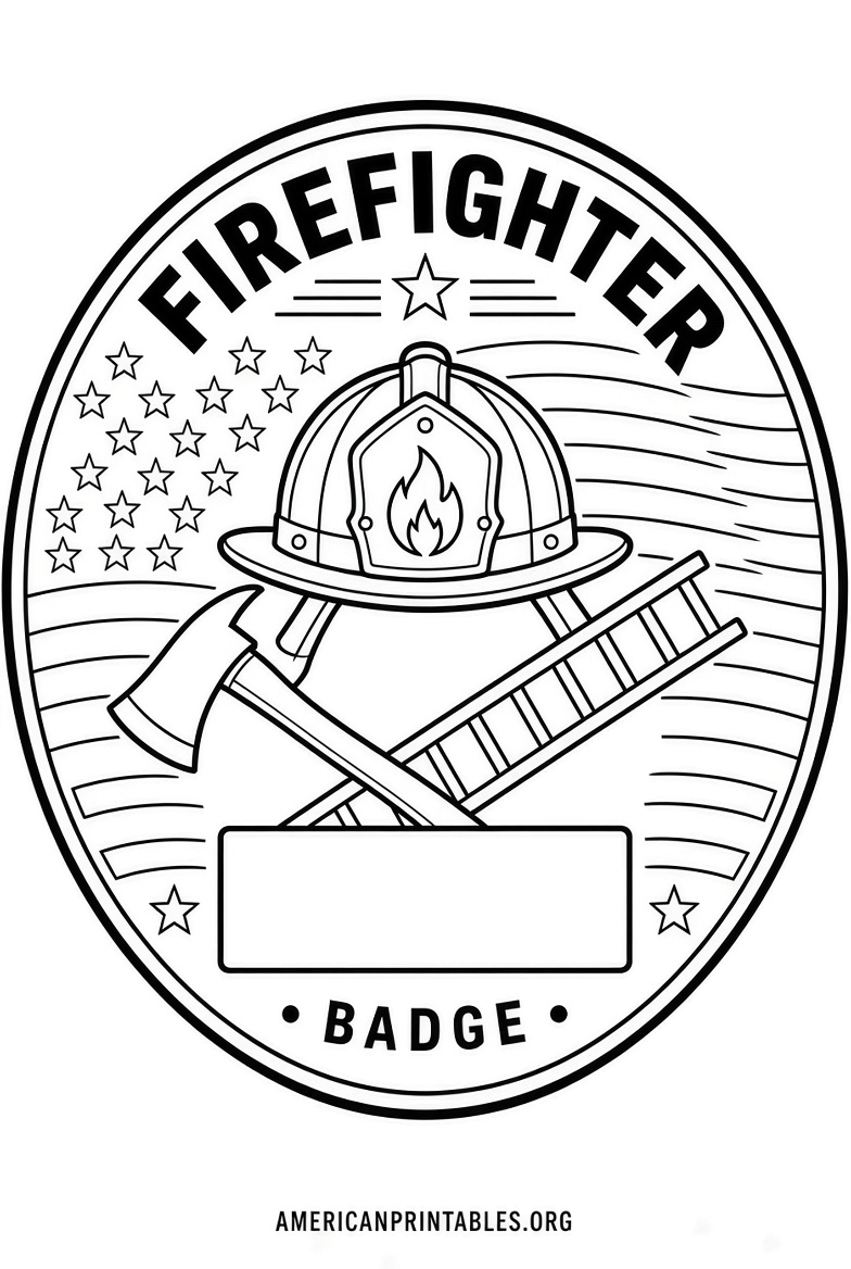 Free Printable Fireman Badge Template (1)