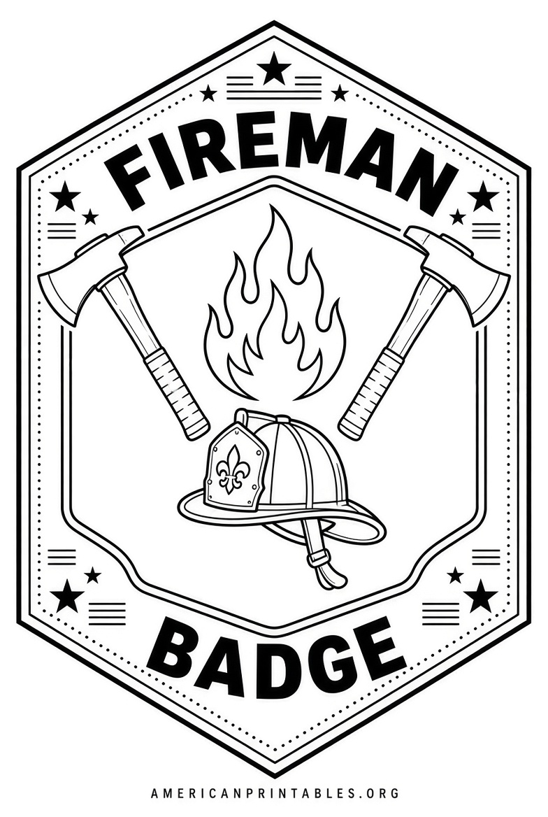 Free Printable Fireman Badge Template (2)
