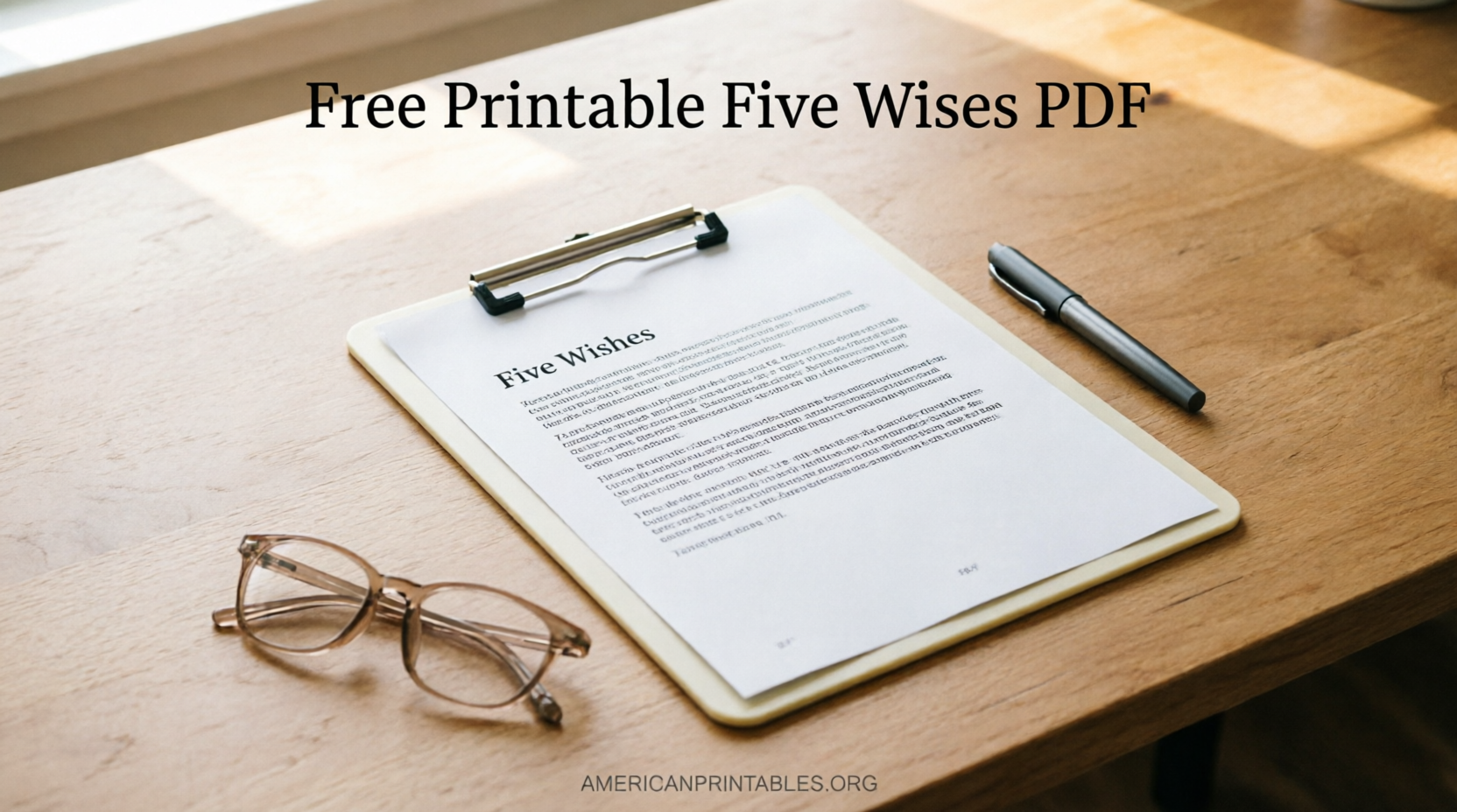 Free Printable Five Wishes PDF Guide (USA) (1)