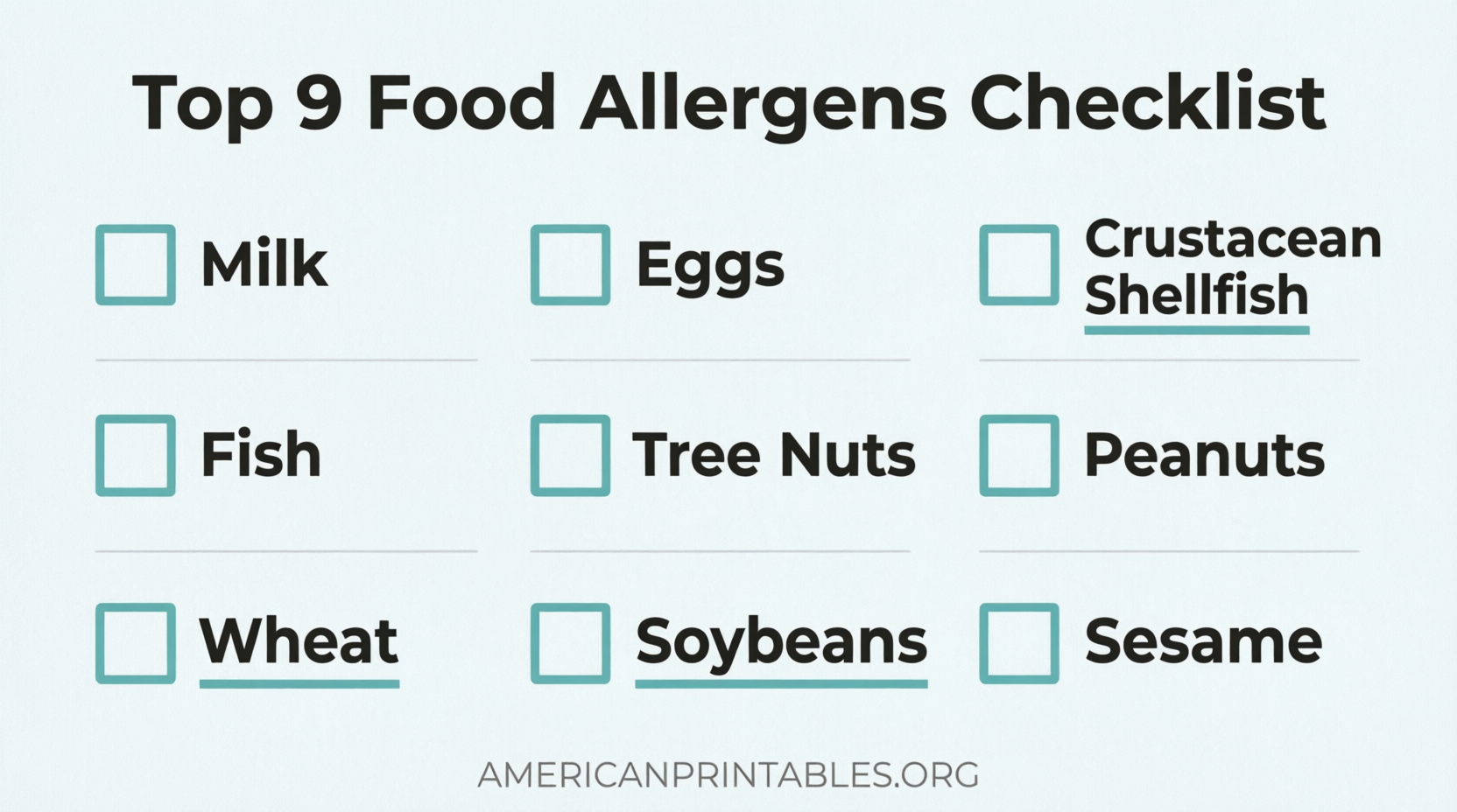 Free Printable Food Allergy Posters USA Guide (4)