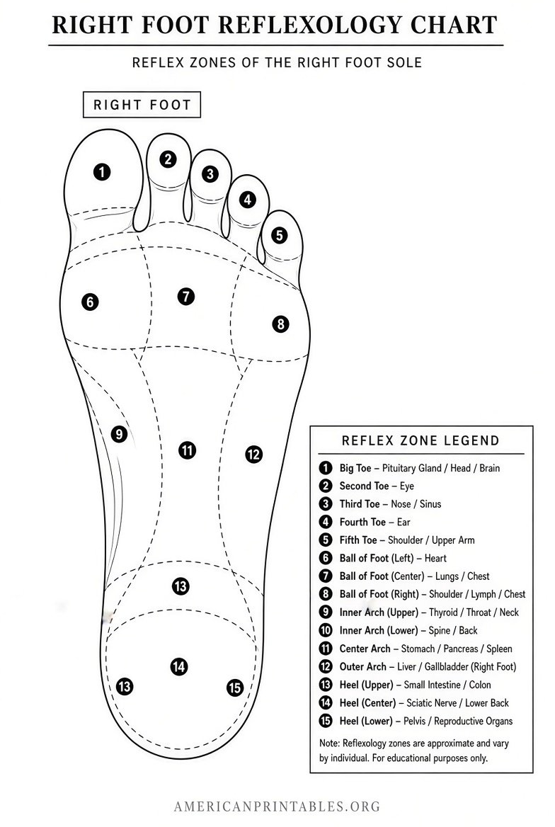 Free Printable Foot Reflexology Chart Guide (3)