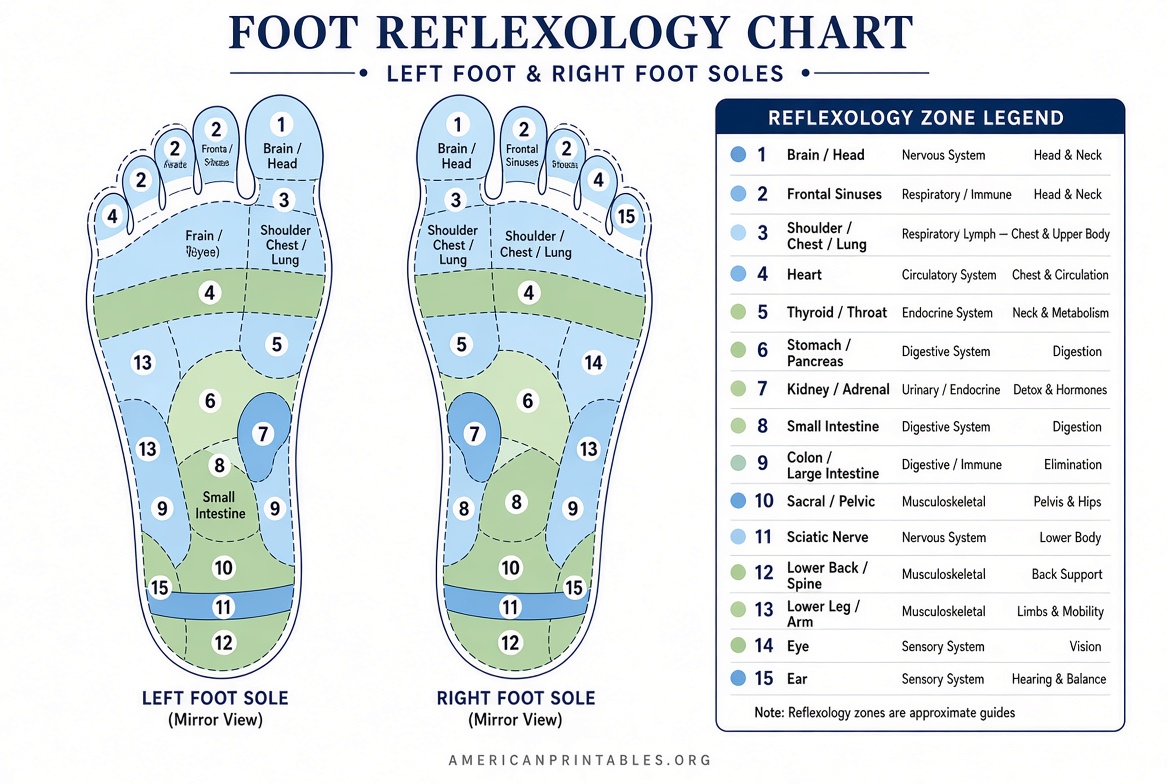 Free Printable Foot Reflexology Chart Guide (4)