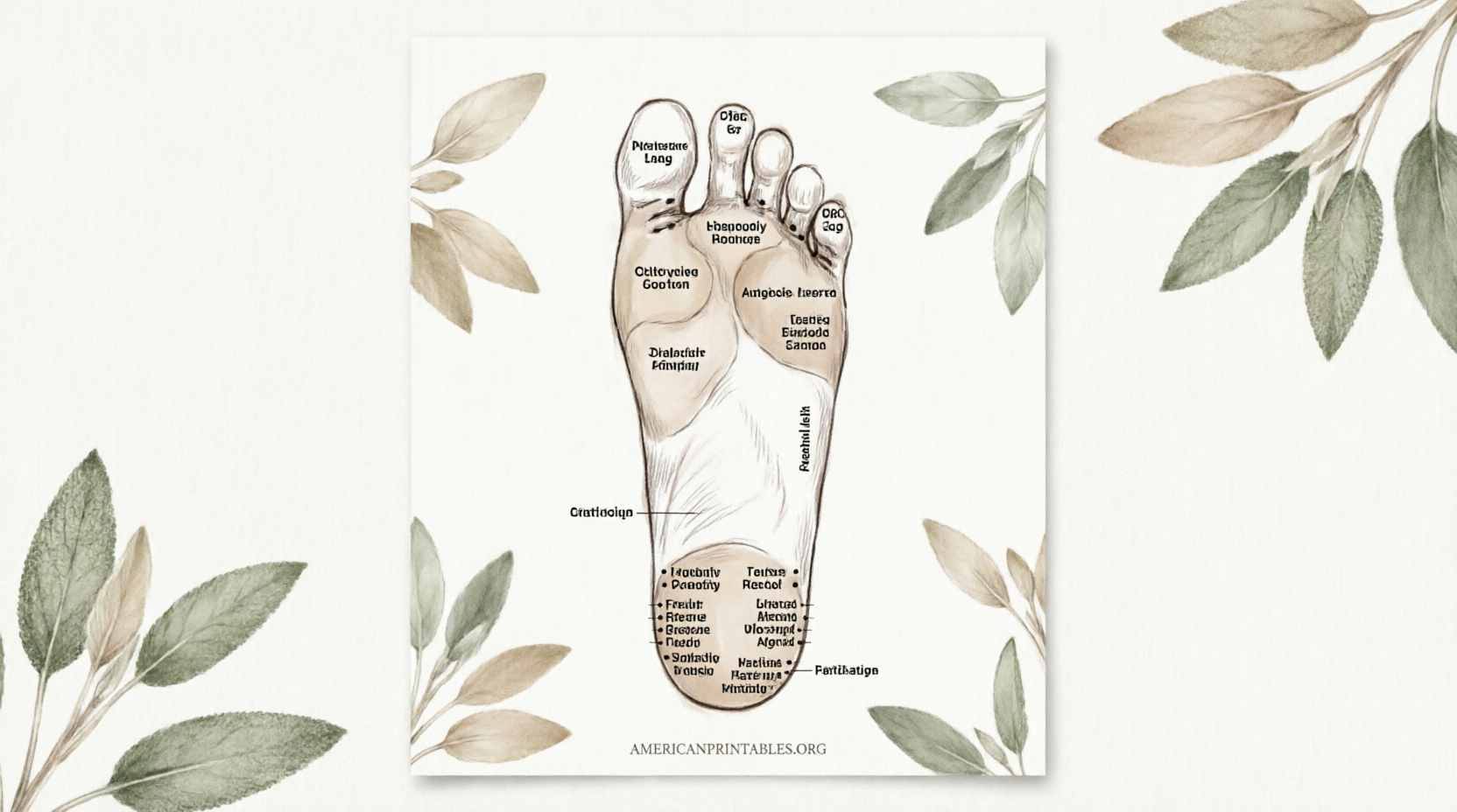 Free Printable Foot Reflexology Chart PDF Guide (3)