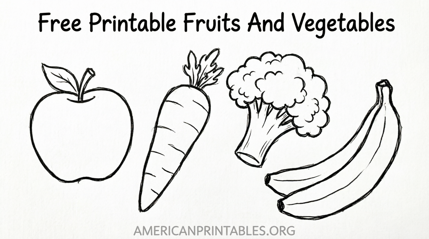 Free Printable Fruits & Vegetables PDFs (4)