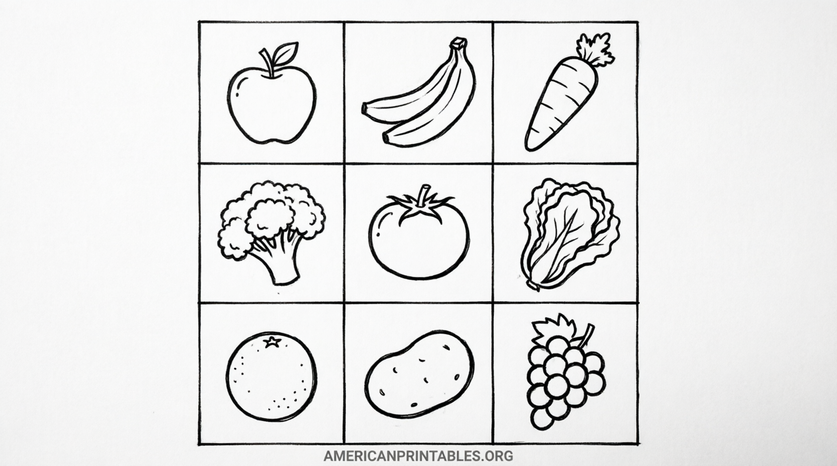 Free Printable Fruits & Vegetables Pictures PDF (1)