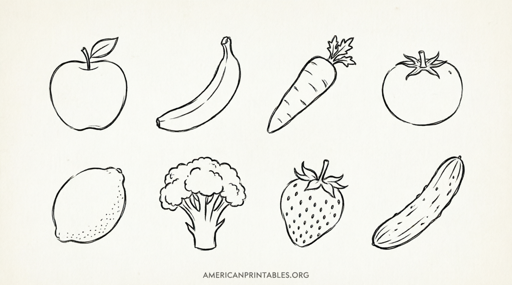 Free Printable Fruits & Vegetables Pictures PDF (2)