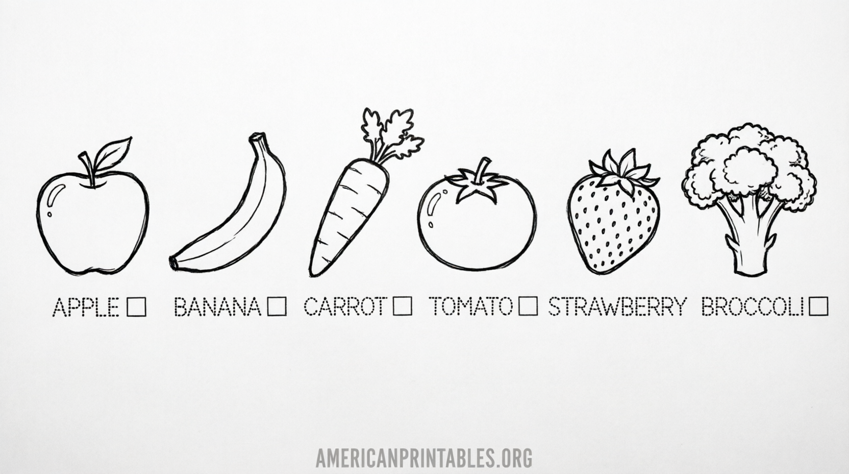 Free Printable Fruits & Vegetables Pictures PDF (3)