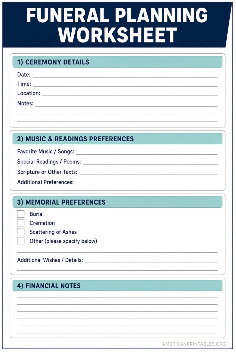 Free Printable Funeral Planning Guide USA (3)