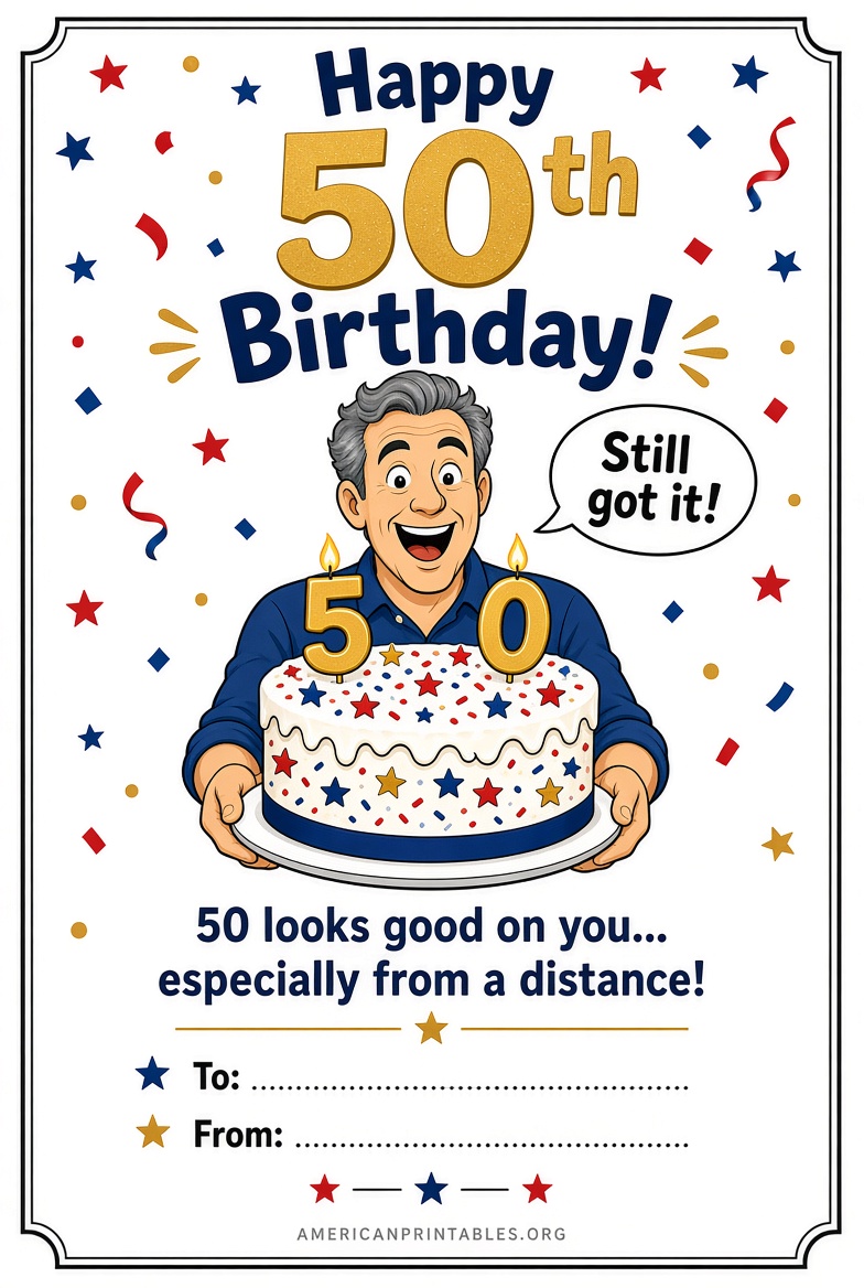 Free Printable Funny 50th Birthday Cards (1)