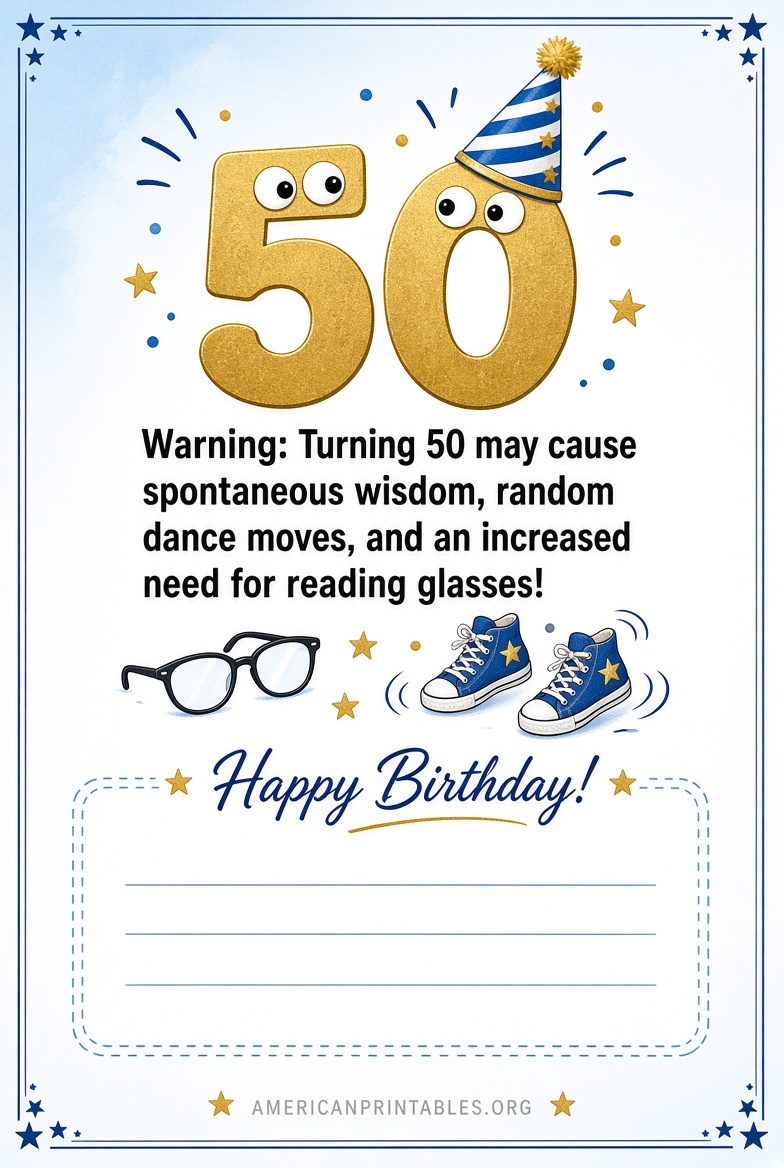 Free Printable Funny 50th Birthday Cards (2)
