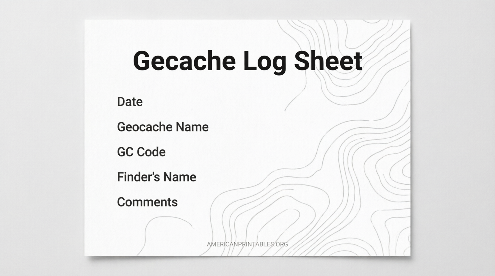 Free Printable Geocache Log Sheets Guide (1)