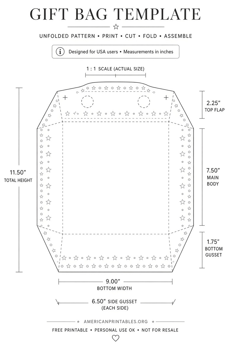 Free Printable Gift Bag Template (4)