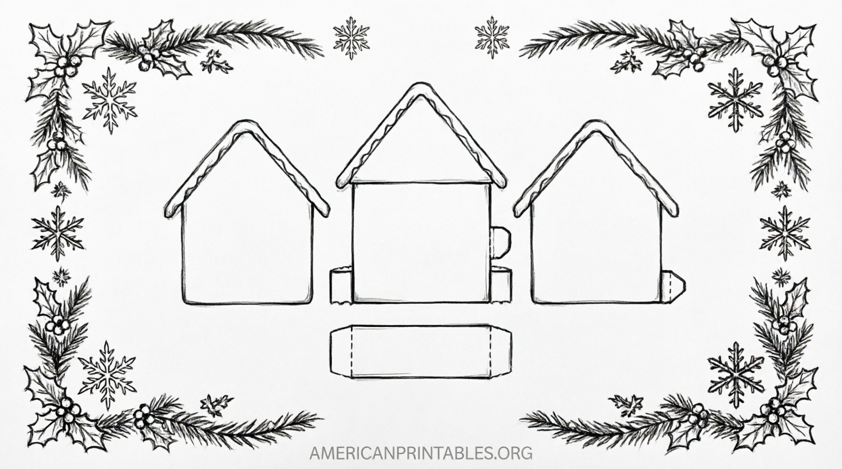 Free Printable Gingerbread House Templates (3)