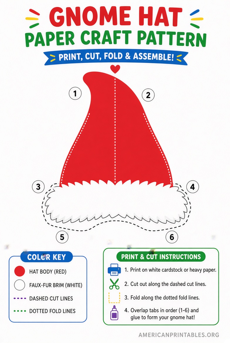 Free Printable Gnome Hat Pattern Easy DIY (4)