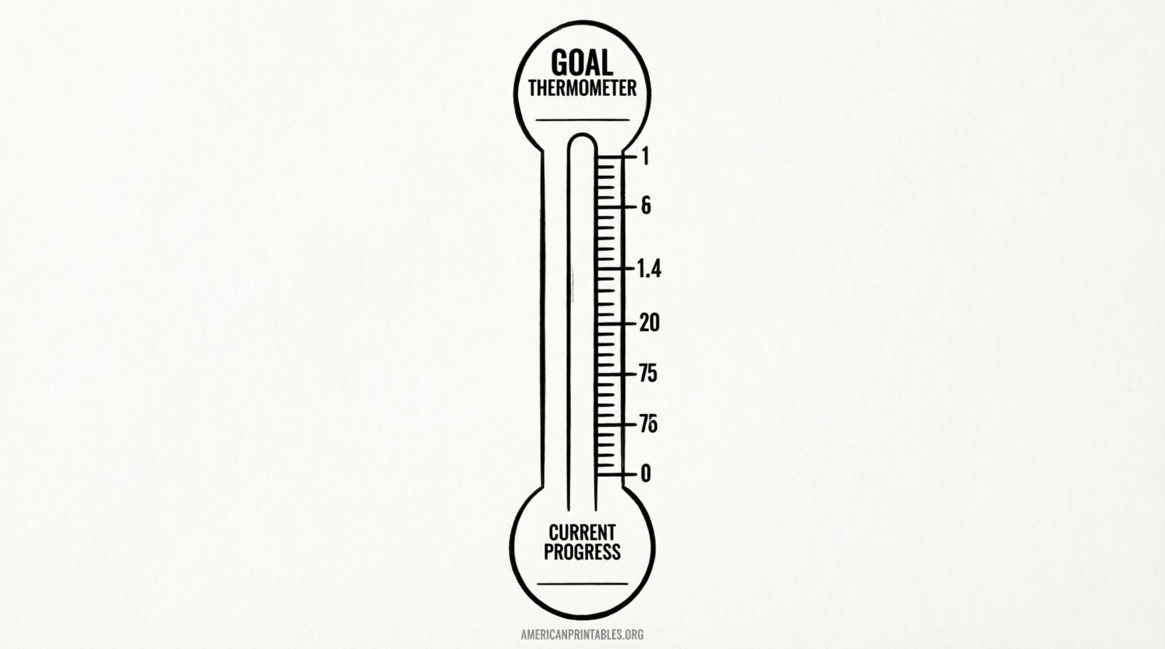 Free Printable Goal Thermometer Charts (1)