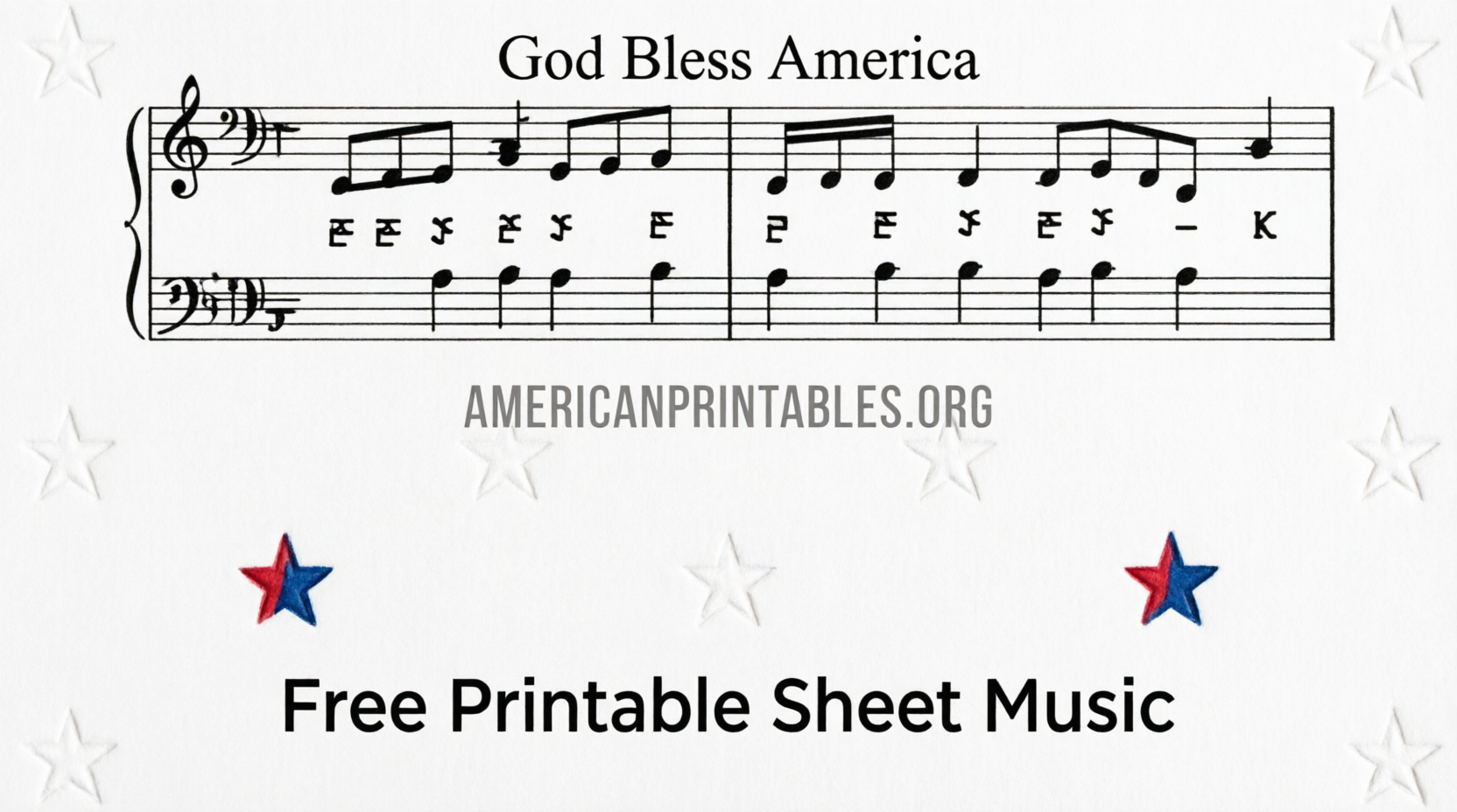 Free Printable God Bless America Sheet Music (1)