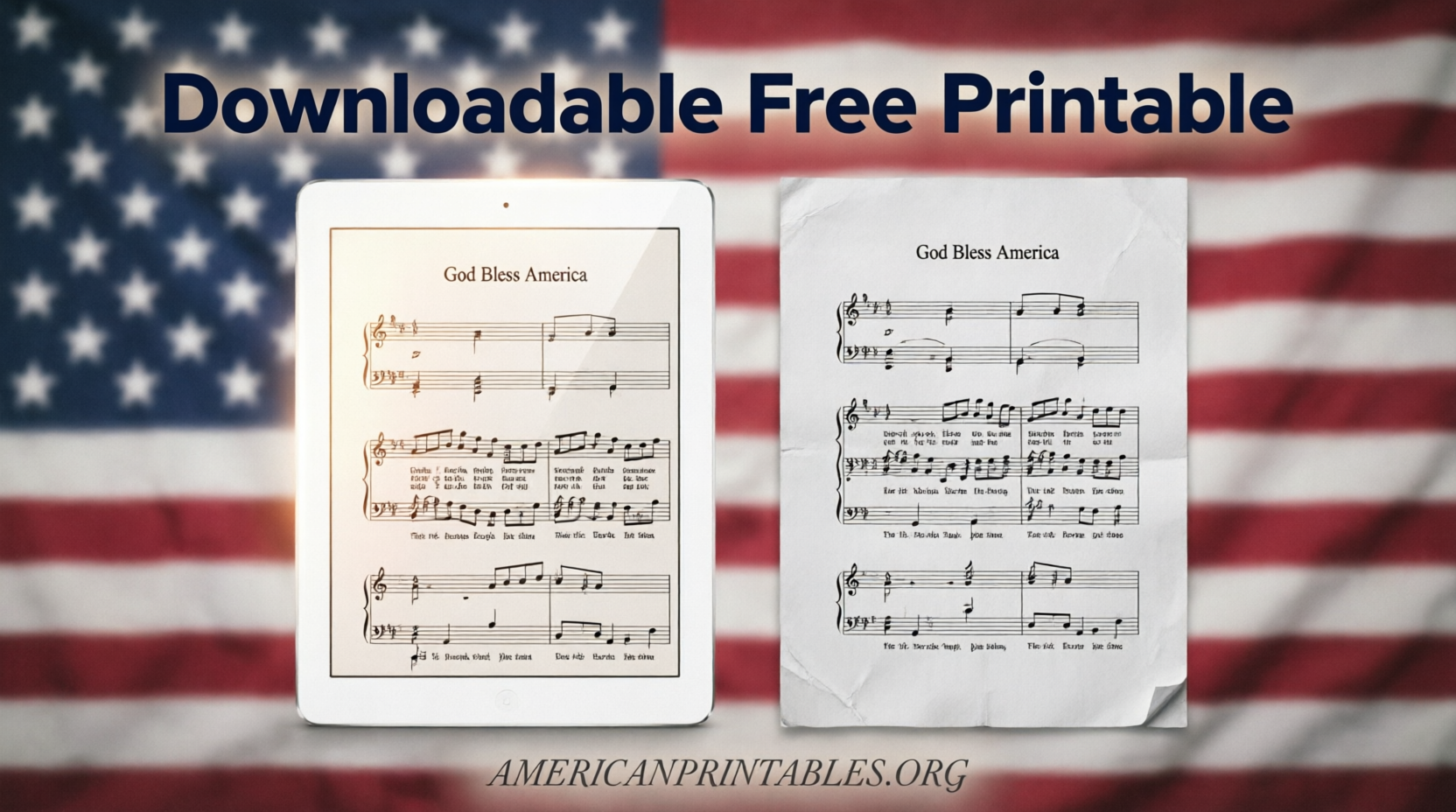 Free Printable God Bless America Sheet Music (3)