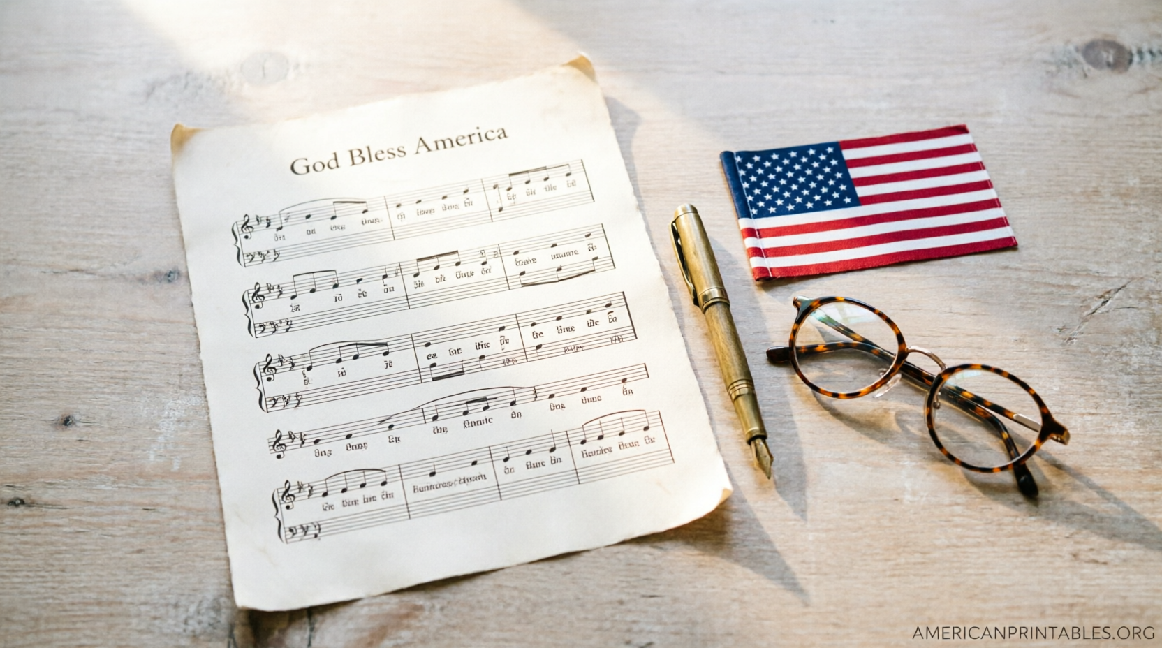 Free Printable God Bless America Sheet Music (4)