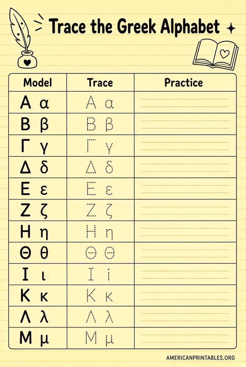 Free Printable Greek Alphabet Worksheets (4)