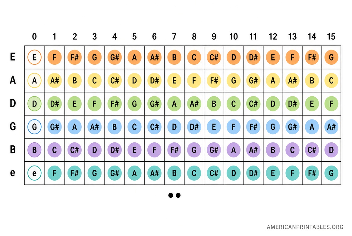 Free Printable Guitar Fretboard Chart PDF (4)