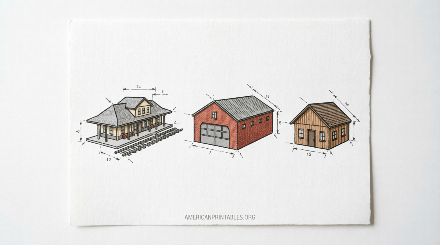 Free Printable HO Scale Buildings Guide (1)