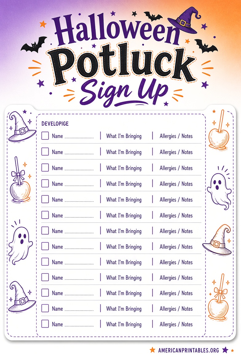 Free Printable Halloween Potluck Sign Up Sheet (2)