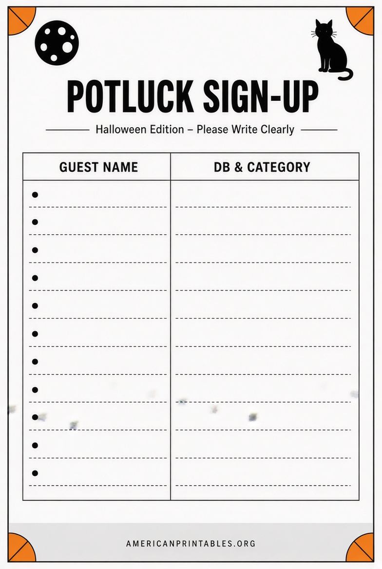 Free Printable Halloween Potluck Sign Up Sheet (3)