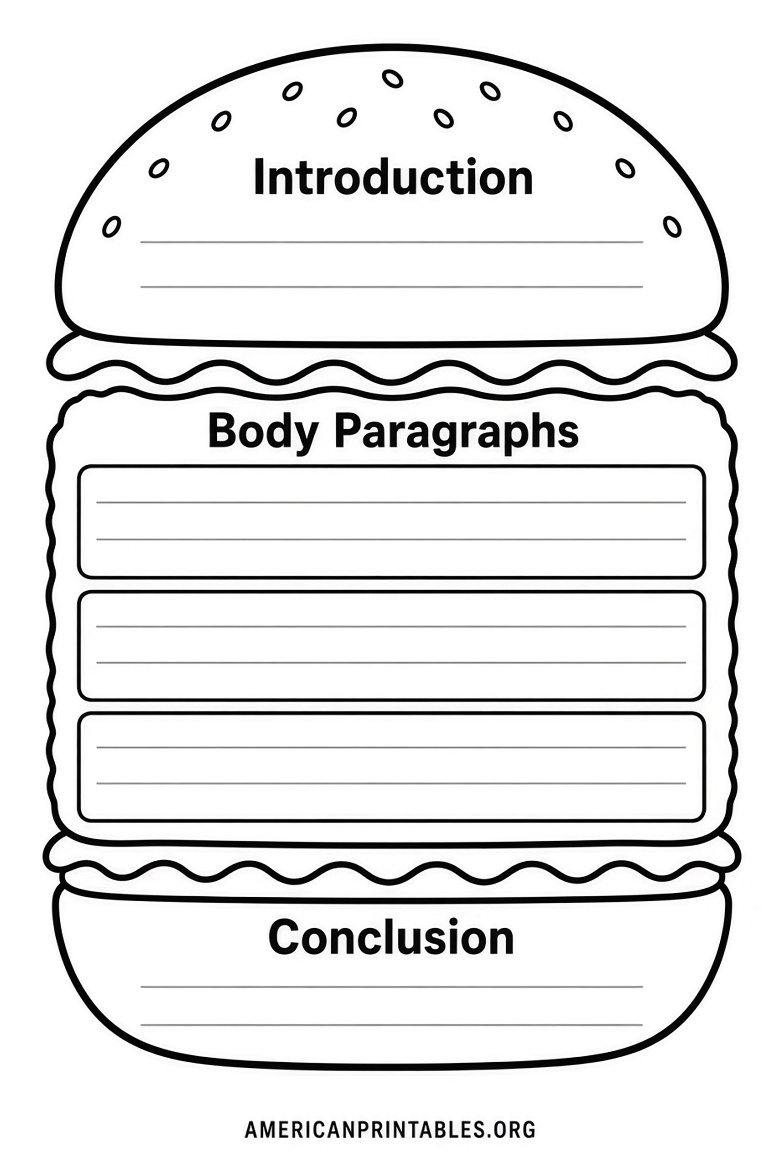 Free Printable Hamburger Graphic Organizer (1)