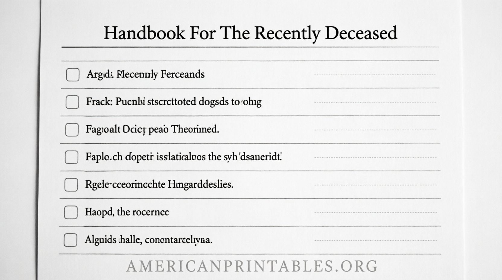 Free Printable Handbook for the Recently Deceased (4)