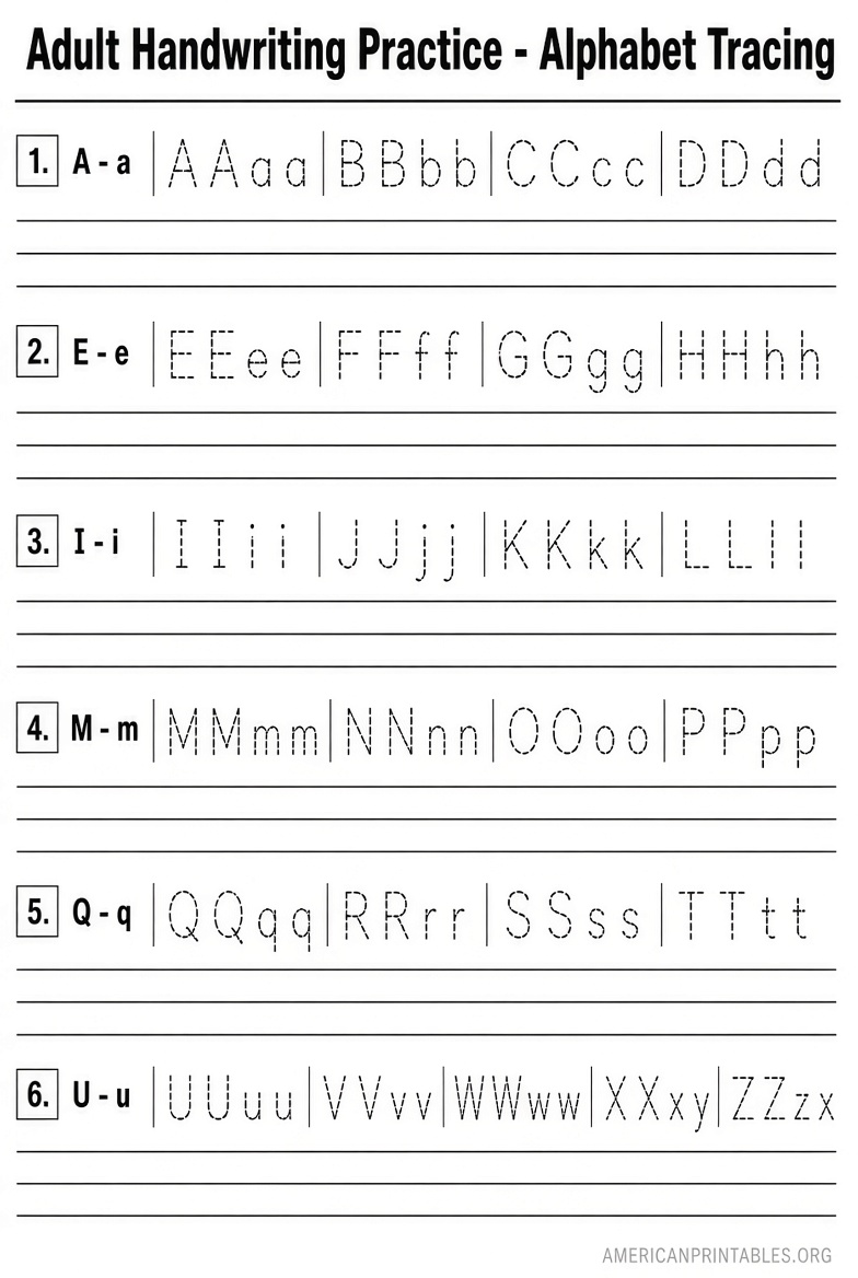 Free Printable Handwriting Worksheets for Adults (3)
