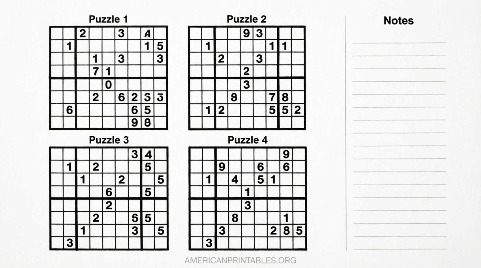 Free Printable Hard Sudoku 4 Per Page (3)