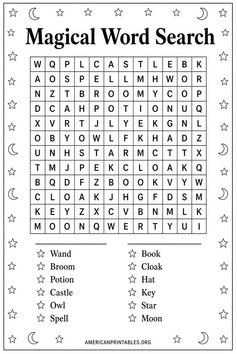Free Printable Harry Potter Activity Sheets (1)