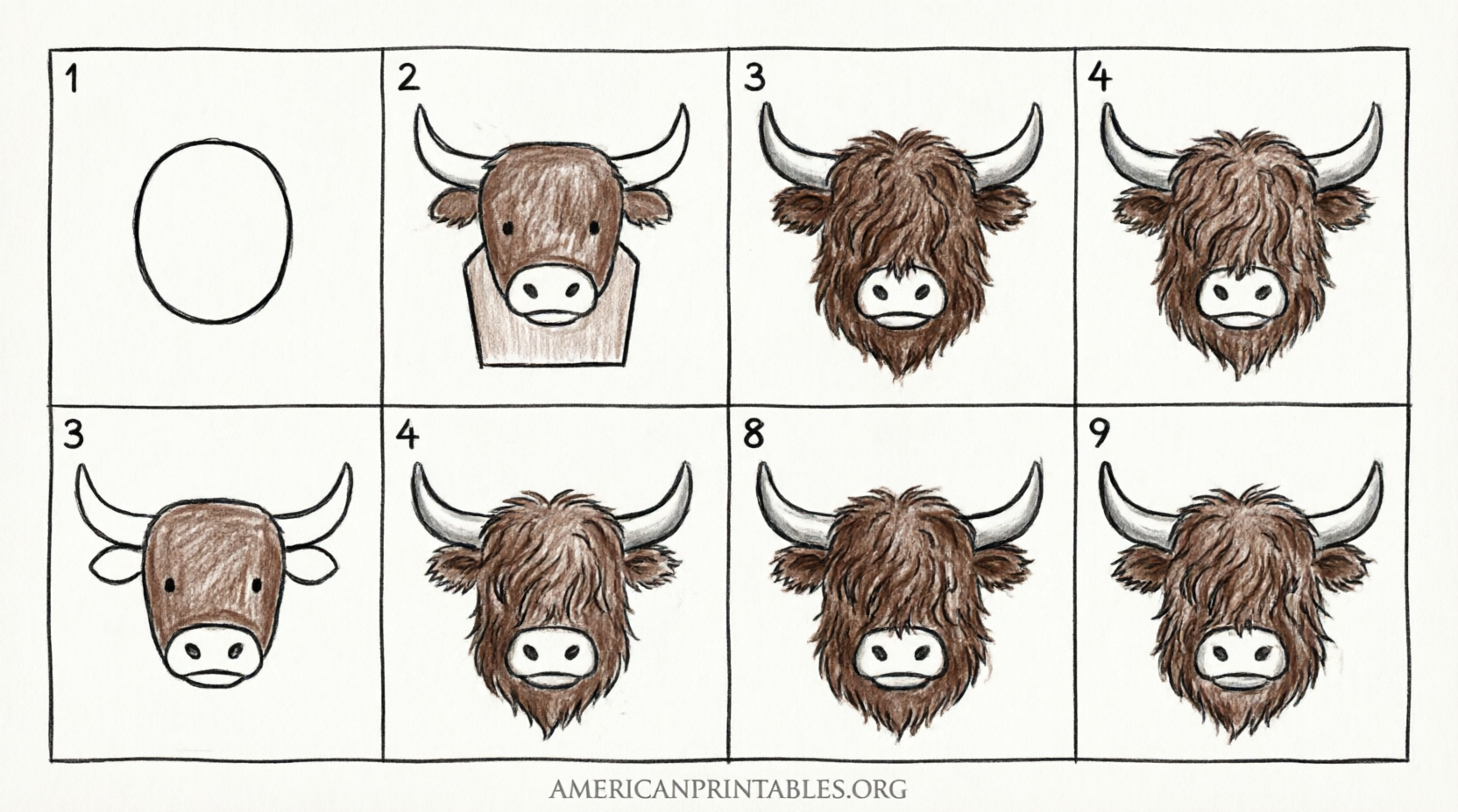 Free Printable Highland Cow Template (3)