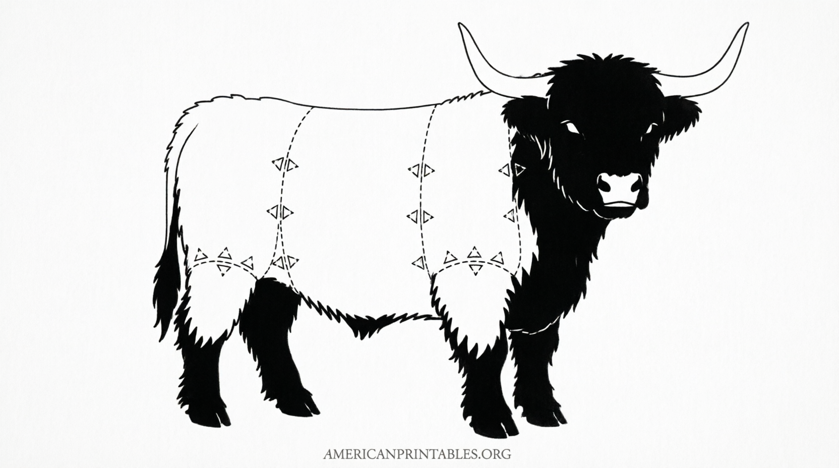 Free Printable Highland Cow Template (4)